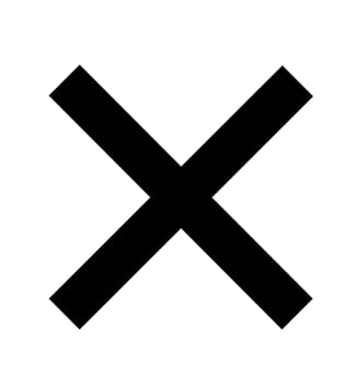 Cross icon no symbol illustration isolated on white eps 10