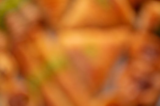 Blurred image of Turkish sweets baklava for a background