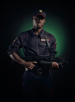 the black guy in force police. english translation Police, Russia