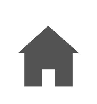 House icon black flat symbol vector illustration isolated on white background eps 10
