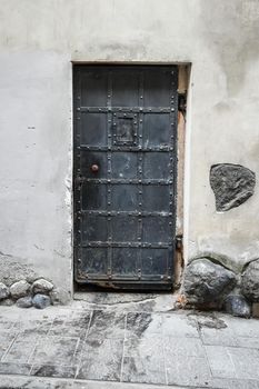 antique medieval old hard iron door