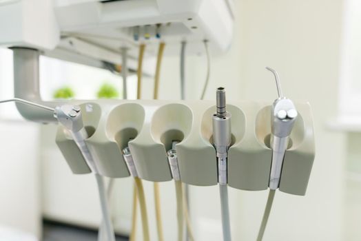 Dentist tools and equipment, instruments for health care and teeth care.