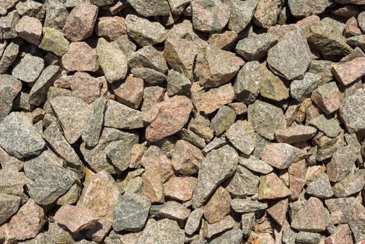 Texture background of many small gray stones
