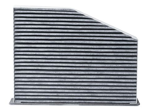 Carbon car air filter isolate on white background. Close up.