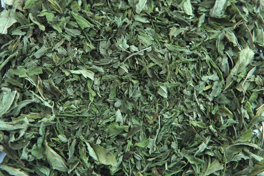 peppermint tea green leafs - dried peppermint on white