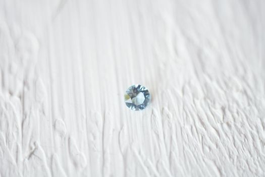 Pure blue Crystal Stone macro, transparent gloss, shiny quartz crystals