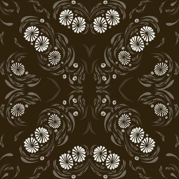 Floral pattern with flowers and leaves  Fantasy flowers Abstract Floral geometric fantasy
