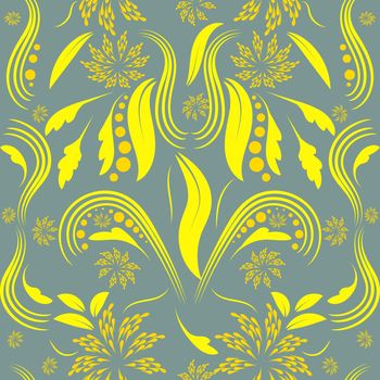 Floral pattern with flowers and leaves  Fantasy flowers Abstract Floral geometric fantasy