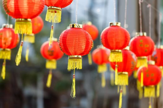 Chinese new year lanterns in chinatown