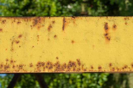 Abstract corroded rusty metal background, texture, yellow brown