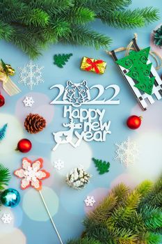 Christmas background with xmas tree and sparkle bokeh lights , White glass decorative Christmas or New year balls