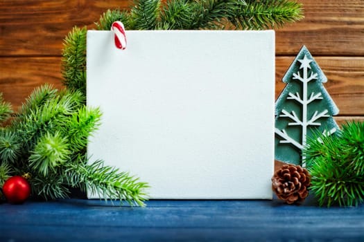 Background with copy space mockup. Merry Christmas and happy new year.