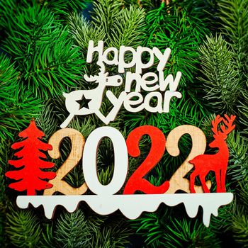 Merry Christmas and happy new year concept . Merry Christmas and Happy New Year 2022