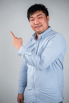 Business man with a laptop - isolated over a white background