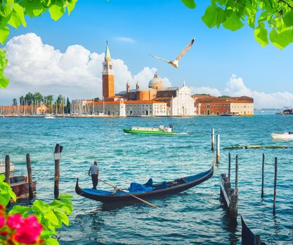 Ancient architecture of San Giorgio Maggiore in Venice