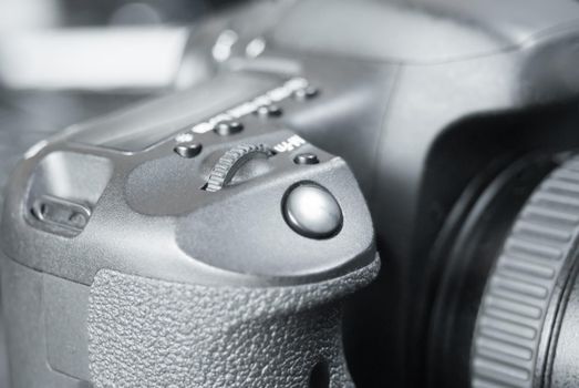 Digital SLR Camera closeup shutter button