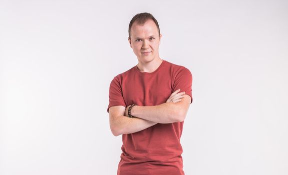 Elegant young handsome man. Studio fashion portrait.