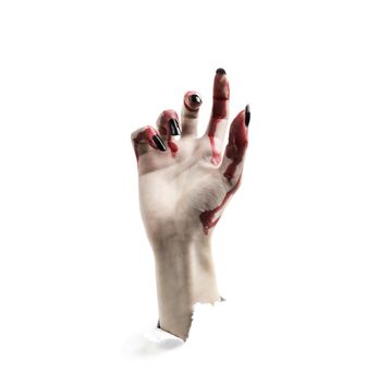 One hand of a vampire rises