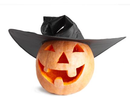 Funny pumpkin witch hat