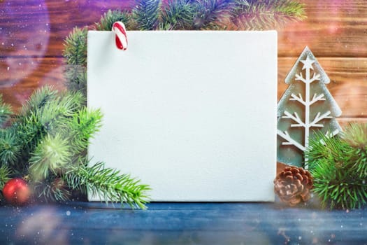 Background with copy space mockup. Merry Christmas and happy new year.