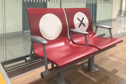 It is forbidden to sit on a chair during coronavirus