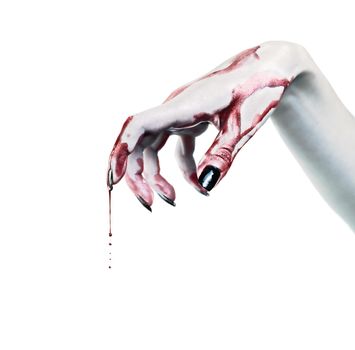 Drops of blood on the dead hand