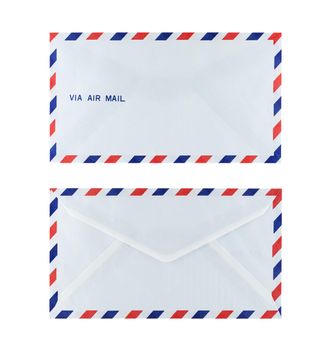 new air mail envelope isolated over white background