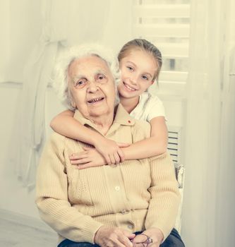 portrait of greatgranddaughter and greatgrandmother