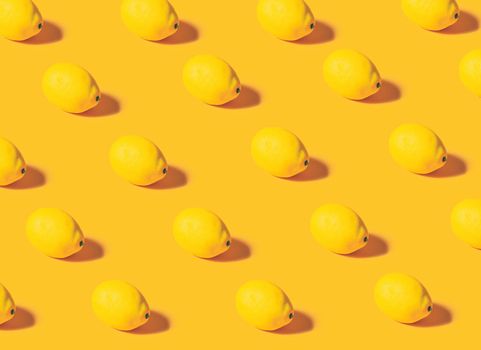 Minimal  concept.Trendy Lemon pattern made with various Lemon