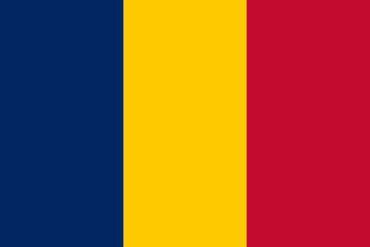 The national flag of the African country of Chad