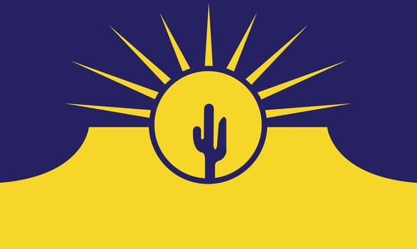 The traditional flag of the Arizona city of Mesa
