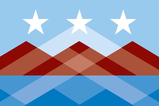 The traditional flag of the Illinois city of Peoria