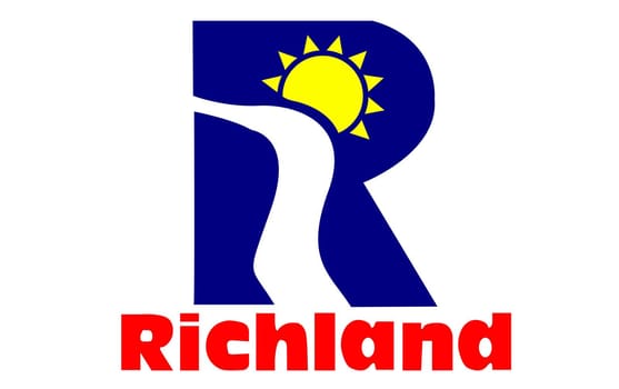 The traditional flag of Richland City in Washington USA