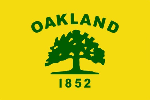 The traditional flag of Oakland City flag California