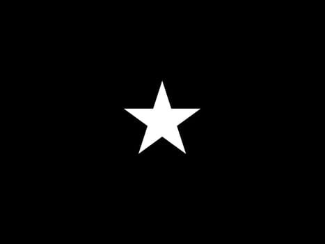 The flag of a USA Space Force Brigadier General of a white star over a black background