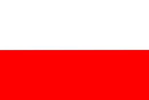 The flag of Poland in red and white