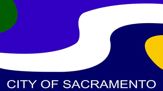 The traditional flag of Sacramento City flag California