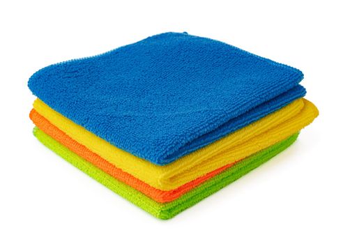 Cleaning household wipes isolated on white background, close up
