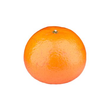 Mandarin fruit isolated on white. Big orange mandarin close up.