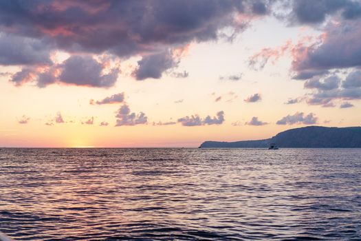 Beautiful sunset in the sea for a background