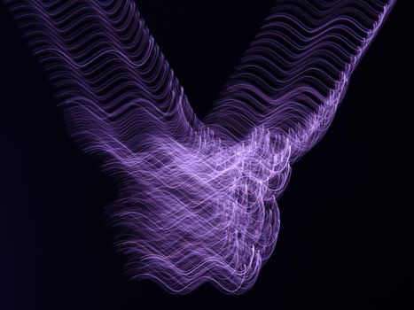 Raster version. Burning blue phoenix isolated over black background