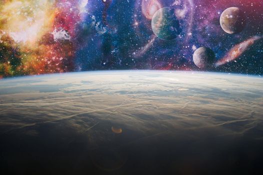 planets, stars and galaxies in outer space showing the beauty of space exploration. Elements furnished by NASA