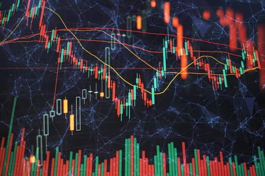 Working set for analyzing financial statistics and analyzing a market data. Data analyzing from charts and graph to find out the result.