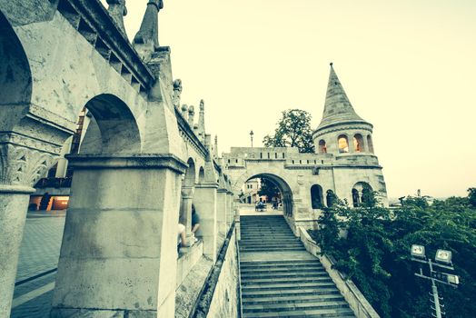view on the old fishermen Bastion in Budapest