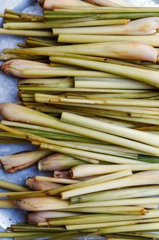 Lemon Grass, The process of making Lemon grass tea by the traditional Thai method.