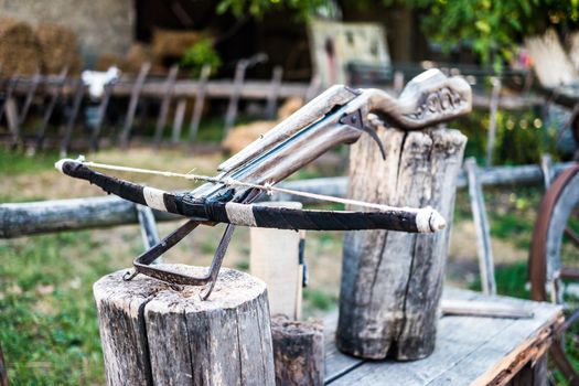 old arbalest model as showpiece