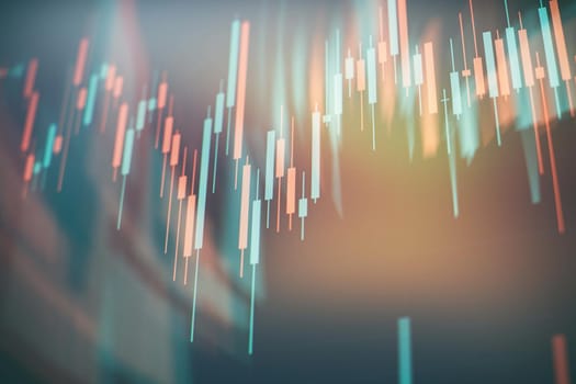 Business graph background on a monitor which including of Market Analyze. Bar graphs, Diagrams, financial figures. Forex chart.