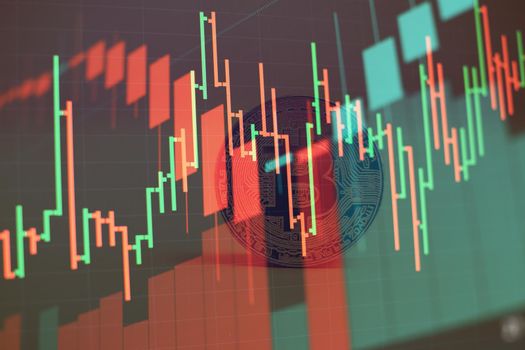 Business success and growth concept.Stock market business graph chart on digital screen.Forex market, Gold market and Crude oil market .