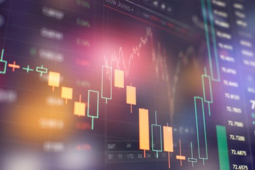 Analysis business accounting on info sheets. Businessman hand working on analyzing investment charts for Gold market, Forex market and Trading market .
