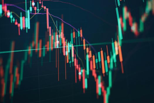 Analysis business accounting on info sheets. Businessman hand working on analyzing investment charts for Gold market, Forex market and Trading market .
